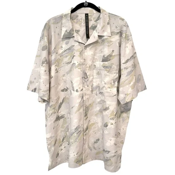 Lululemon Airing Easy Camp Collar Shirt Short Sleeve Lightweight Men Size XL - Picture 2 of 9